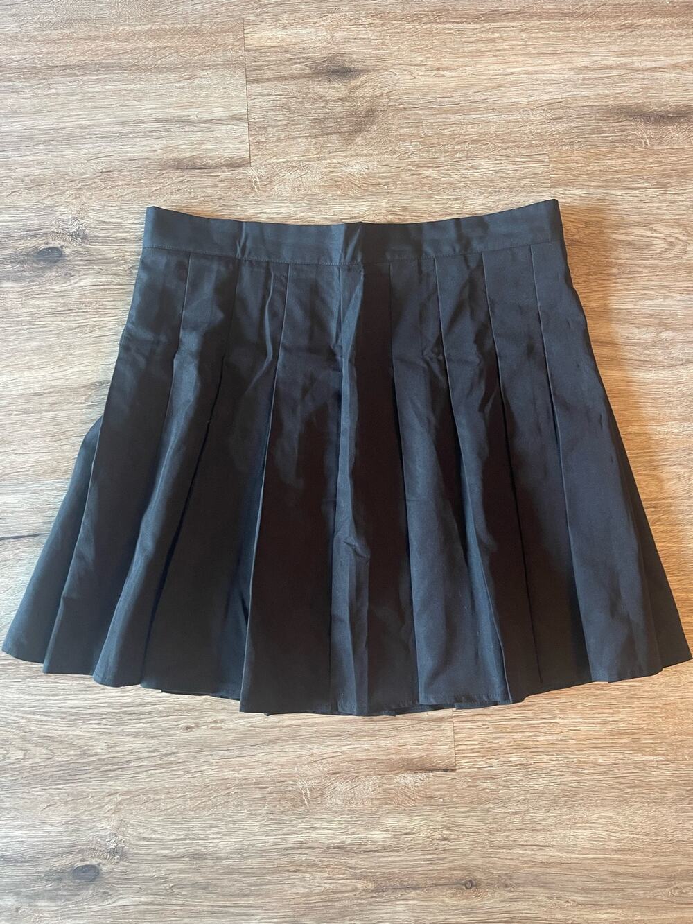 Shein Curve Black Pleated A Line Skirt Size 0XL